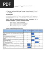 Cuestionario de Habilidades Sociales    