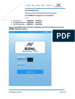 Mobile App From Following Link: BSNL Broadband NMS Mobile App Users Guide Version:1.0