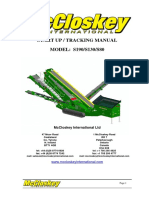 Start Up / Tracking Manual Model: S190/S130/S80: Mccloskey International LTD