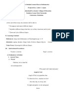 A Detailed Lesson Plan in Kindergarten Mathematics