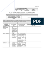 Plan para La Dirección Del Proyecto