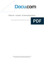 Resume Complet La Thermodynamique PDF