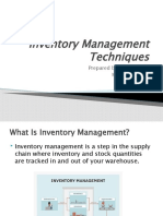 Inventory Management Techniques