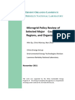 Microgrid Policy Review of Selected Major Countries, Regions, and Organizations