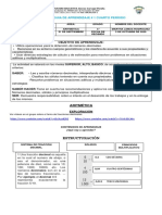 Guía # 1 Cuarto Periódo Matemática 4°