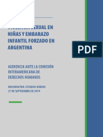 Violencia Sexual en Niñas y Embarazo Infantil Forzado en Arg. Informe A La CIDH - Andhes