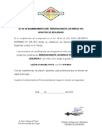 Acta de Nombramiento Del Prevencionista de Riesgo Yo Monitor de Seguridad