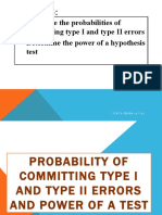 Lesson 2 Probability of Type and Type II Errors