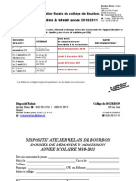 Dossier Admission 2010-2011