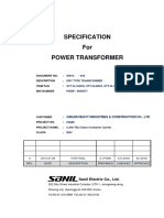 Specification For Power Transformer:::: Document No. Description Item/Tag Imo Number