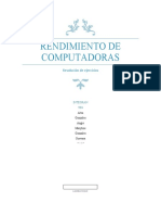 Ejercicios Sobre Rendimiento de Computadoras