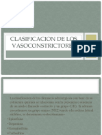 Clasificacion de Los Vasoconstrictores