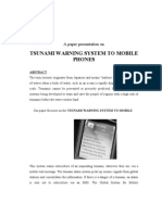 Tsunami Warning System To Mobile Phones: A Paper Presentation On