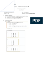 Matrices: Ece120L - Introduction To Matlab Laboratory Activity #2