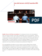 Notas Características Del Tercero Civil (Casación 498-2019, Cajamarca) - LP