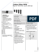 Up To 100 L/min, Up To 280 Bar: Inline Filter MFM