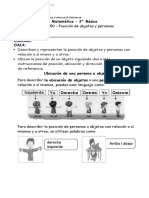 2° Matemática - Guía 50 - Posición de Los Objetos y Personas. (18 Copias) Adaptar (Recuperado)