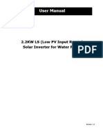 User Manual: 2.2KW LS (Low PV Input Range) Solar Inverter For Water Pump