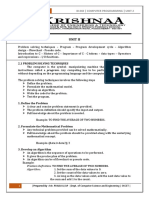 Unit Ii: 2.1 Problem Solving Techniques