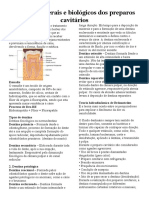 Princípios Gerais e Biológicos Dos Preparos Cavitários