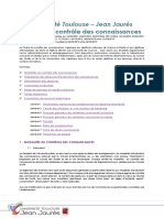 Charte Du Controle Des Connaissances