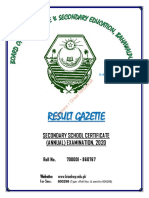 Bahawal Pur Gazette SSC Annual PDF