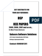 DSP Ieee Papers: Sahasra Software Solutions