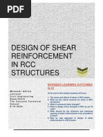 Design of Shear Reinforcement in RCC Structures: Intended Learning Outcomes (ILO)