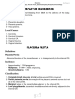 Antepartum Hemorrhage: Placental Causes