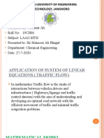 Presented By: Mudasir Ali Roll No: 19CH06 Subject: LAAG MTH Presented To: Sir Mansoor Ali Bhagat Department: Chemical Engineering Date: 27-7-2020