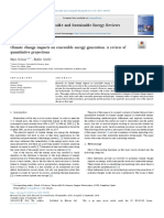 Climate Change Impacts On Renewable Energy Generation