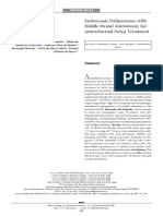 Endoscopic Polipectomy With Middle Meatal Antrostomy For Antrochoanal Polyp Treatment