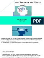 Reaction Time of Emotional and Neutral Words