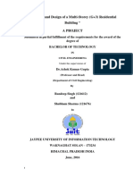 "Analysis and Design of A Multi-Storey (G+3) Residential Building " A Project