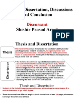 Thesis and Dissertation, Discussions and Conclusion Shishir Prasad Aryal