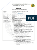 Student'S Syllabus: Marine Electricity and Electrical Maintenance