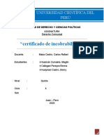 Certificado de Incobrabilidad. D° Concursal Peruano