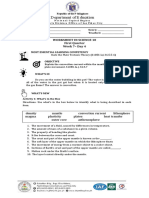 D Epartment of E Ducation: Worksheet in Science 10 First Quarter Week 7 - Day 4