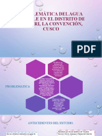 PROBLEMÁTICA DEL AGUA POTABLE EN EL DISTRITO DE o