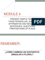 Present Simple Tense. Third Person (He, She, It) - Affirmative and Negative Sentences. Questions. Prepositions of Place