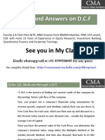 Question and Answers On D.C.F: See You in My Class