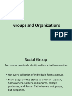 Groups and Organizations WEEK 4