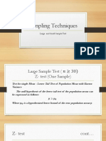 Sampling Techniques: Large and Small Sample Test