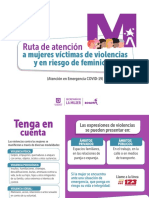 Ruta de Atención A Mujeres Víctimas de Violencias y en Riesgo de Feminicidio (Durante La Cuarentena) PDF