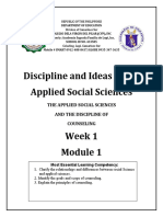 The Applied Social Sciences and The Discipline of Counseling