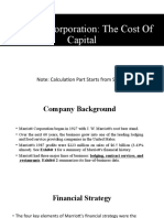 Marriott Corporation: The Cost of Capital