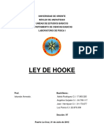 Informe de Laboratorio de Fisica Ley de Hooke PDF