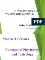 General Physiology and Toxicology (Agsc 55) : Evelyn O. Singson, PHD