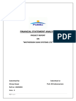 Financial Statement Analysis: Project Report ON "Motherson Sumi Systems LTD"