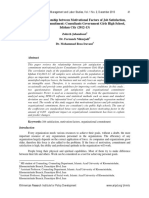 Study of The Relationship Between Motivational Factors of Job Satisfaction, Organizational Commitment: Consultants Government Girls High School, Isfahan City (2012-13)